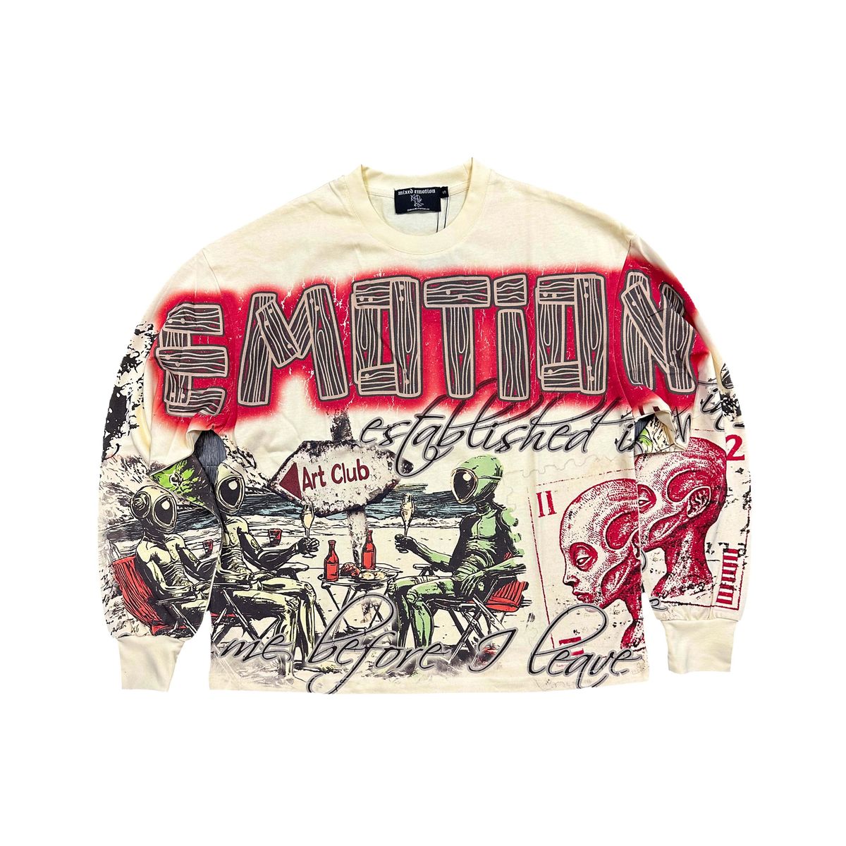 Mixed Emotion Art Club Long Sleeve Tee Cream