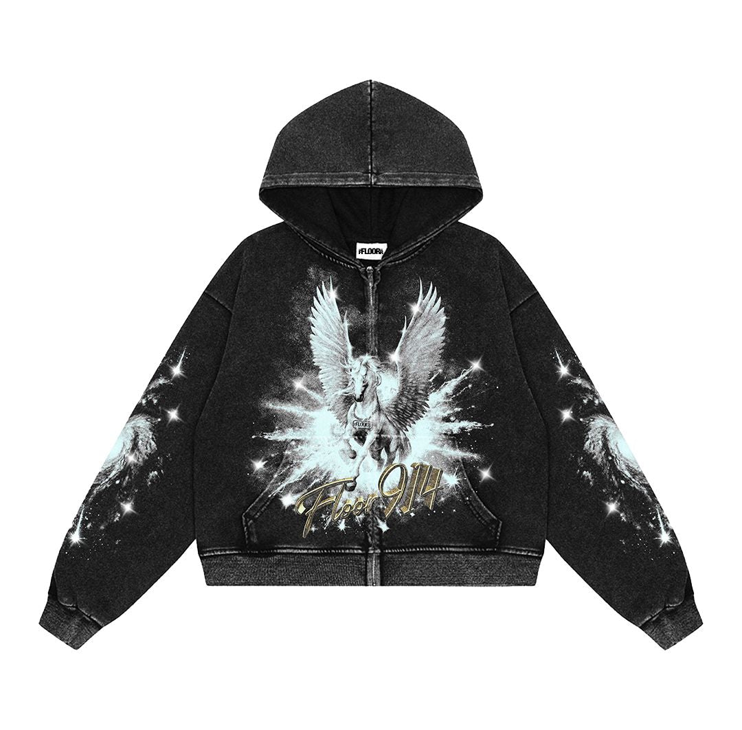 FLOOR914 Pegasus Zip-Up Hoodie