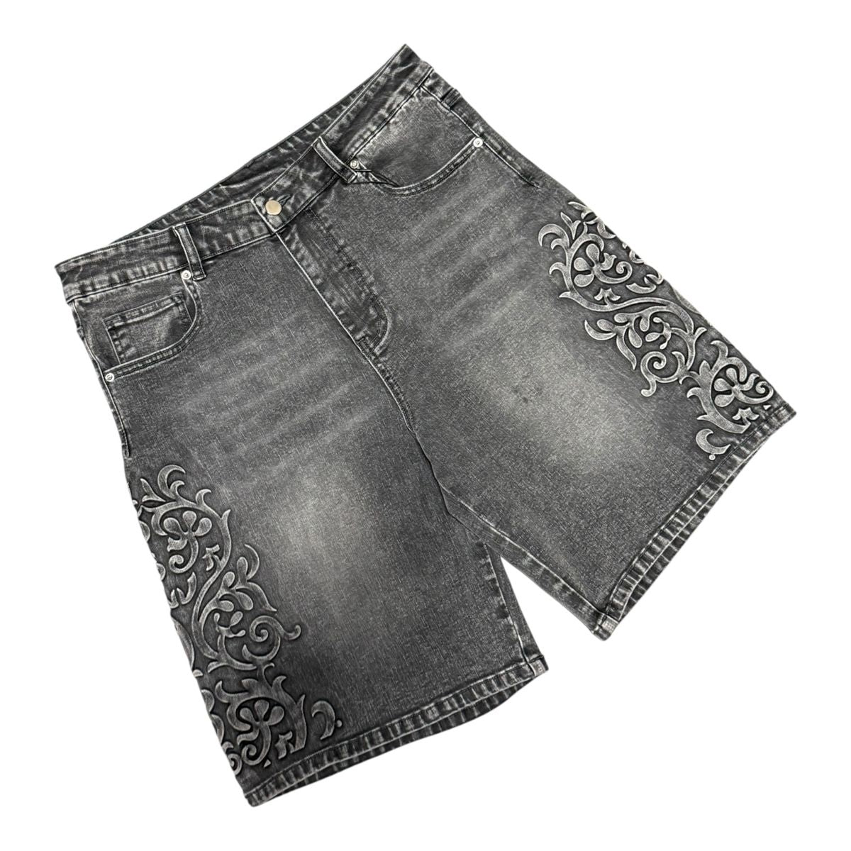 Syndicate Legacy Denim Shorts Grey Wash