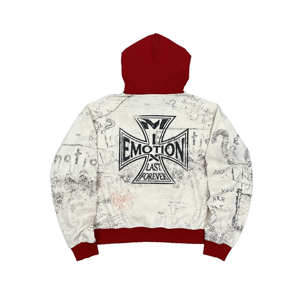 Mixed Emotion Last Forever Hoodie Red