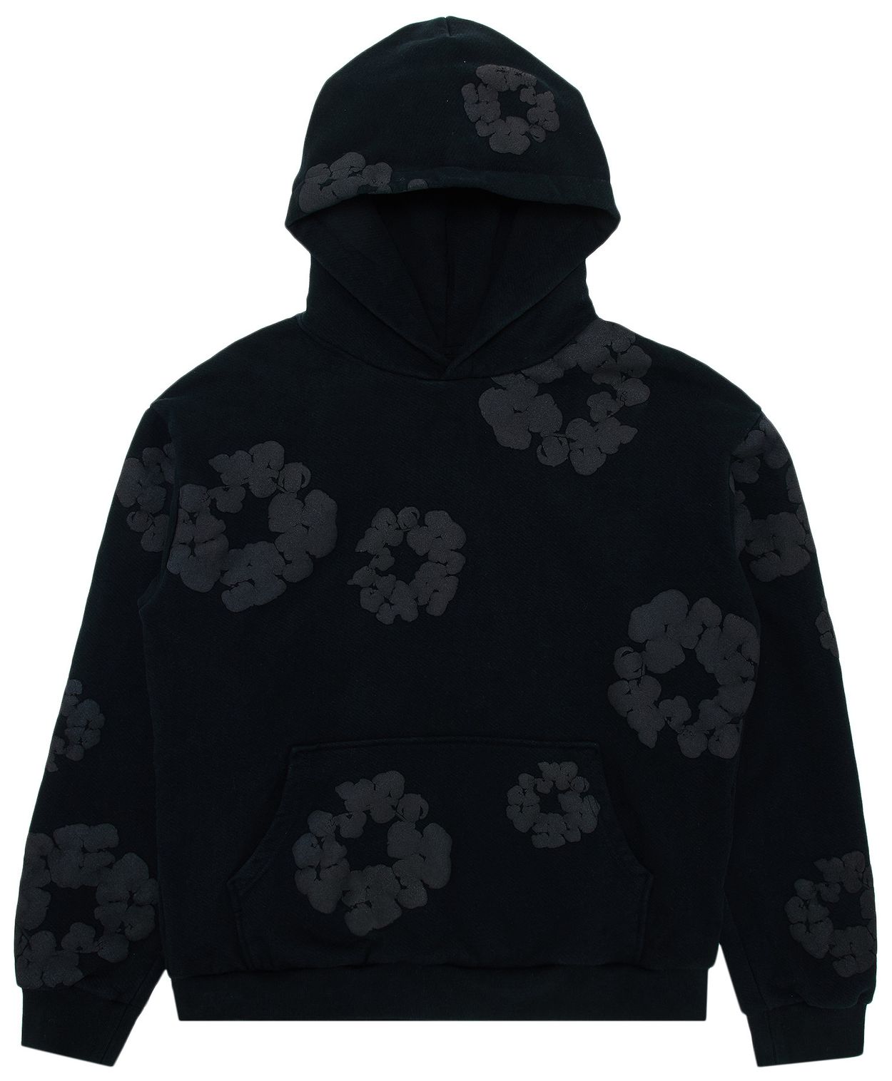 Denim Tears Cotton Wreath Hoodie Black Monochrome