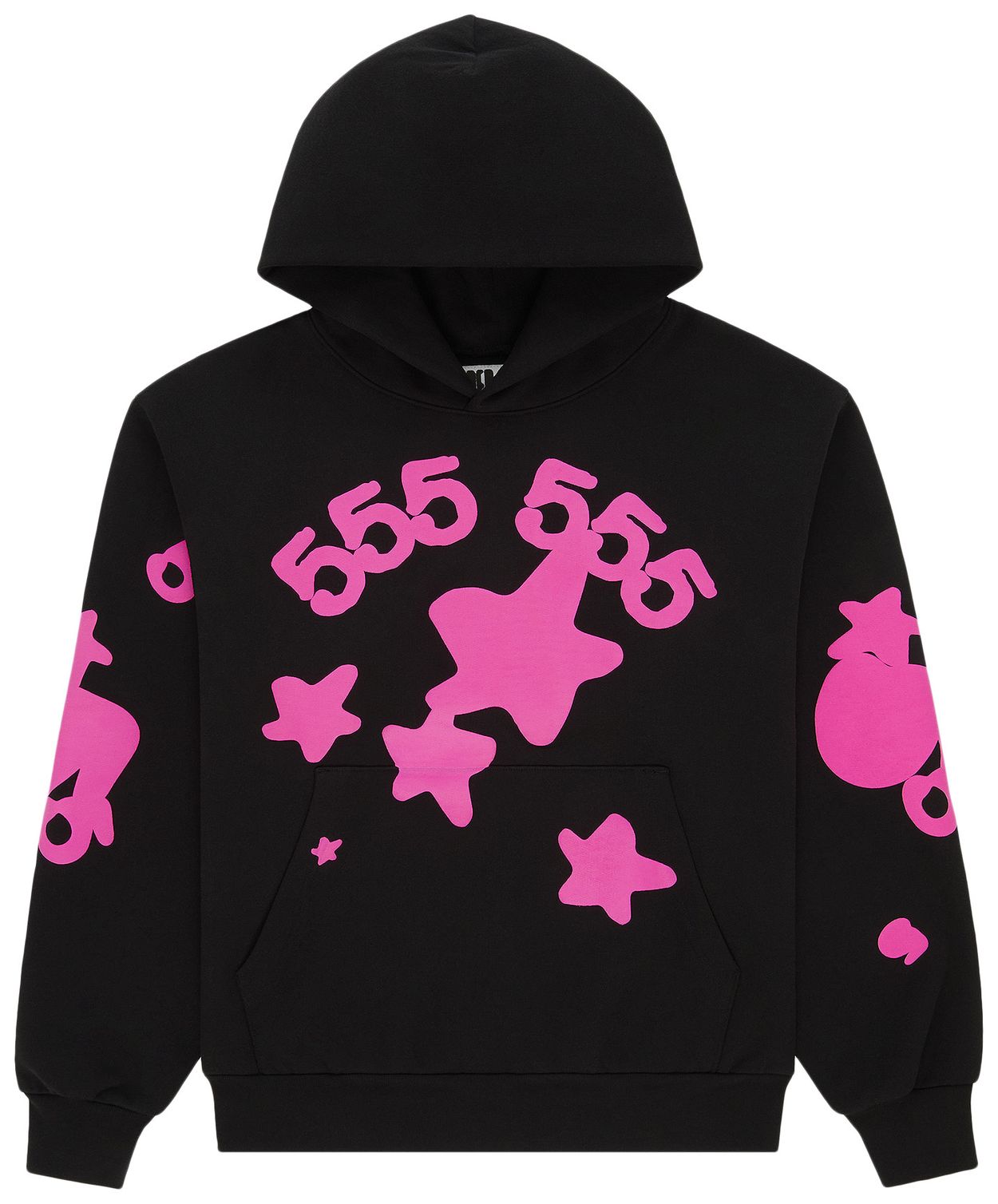Sp5der Beluga Angel Number Hoodie Black