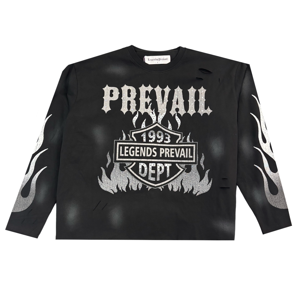 Legends Prevail Motor Long Sleeve Tee Black