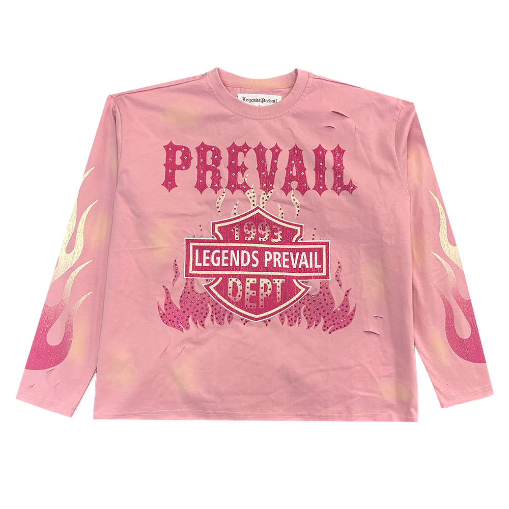 Legends Prevail Motor Long Sleeve Tee Pink