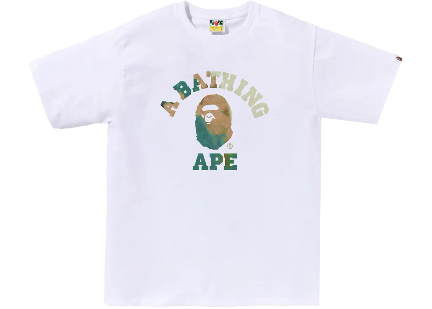 BAPE College Tee Tie Dye Green