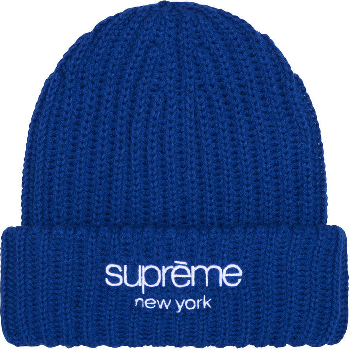 Supreme Chunky Rib Classic Beanie Royal