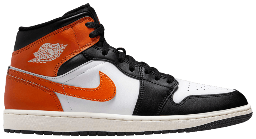Jordan 1 Mid Black Toe Starfish