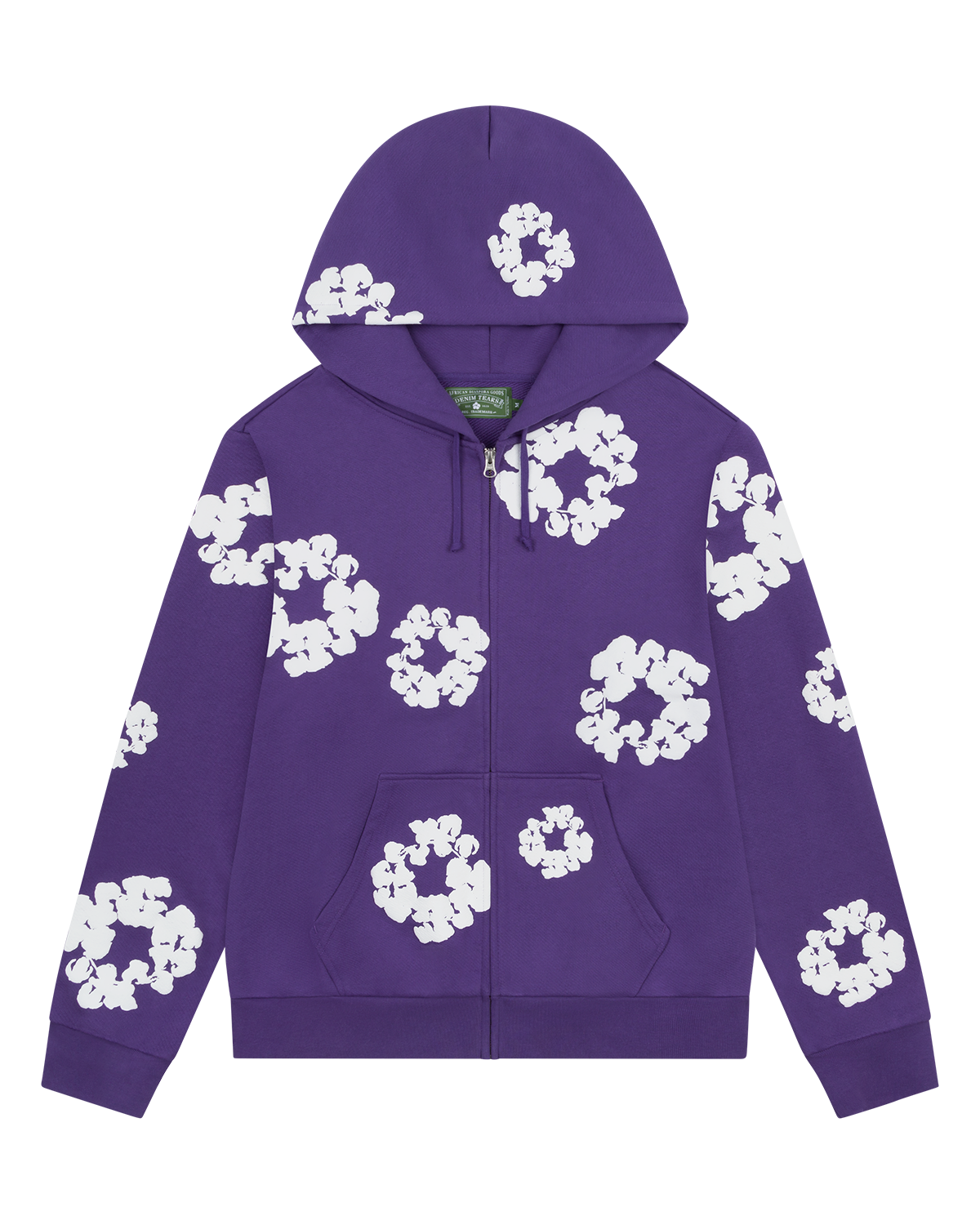 Denim Tears Cotton Wreath Zip Hoodie Purple