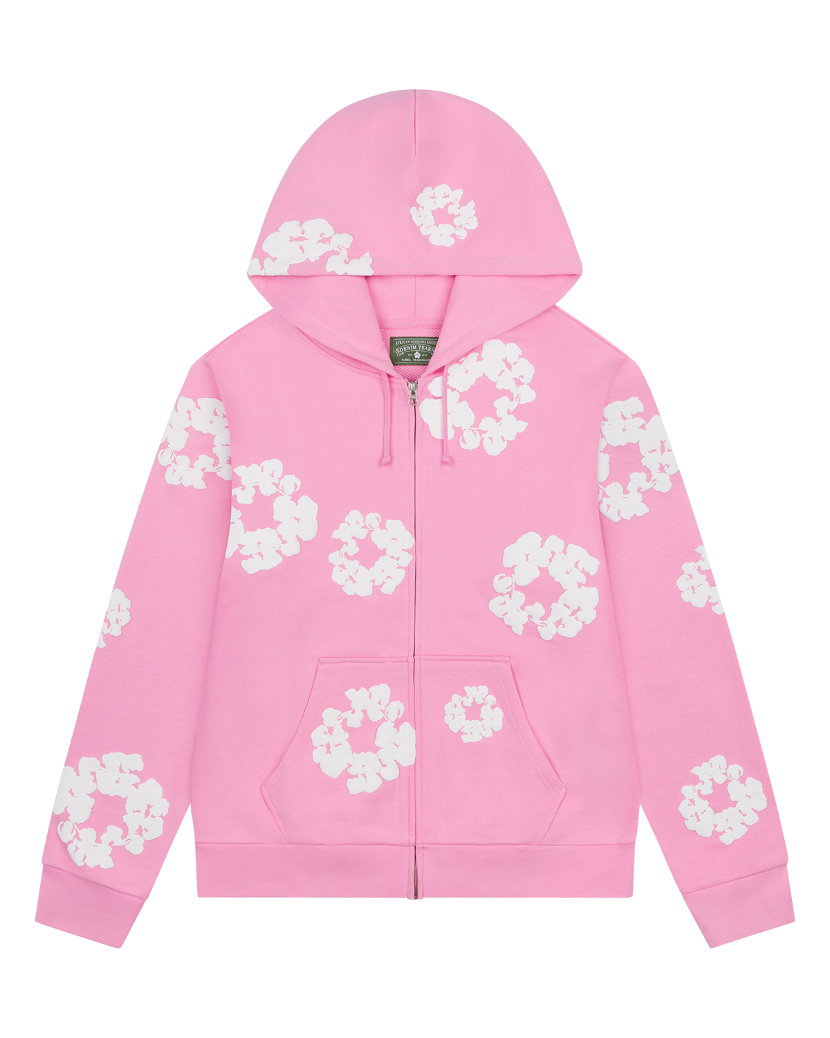 Denim Tears Cotton Wreath Zip Hoodie Pink