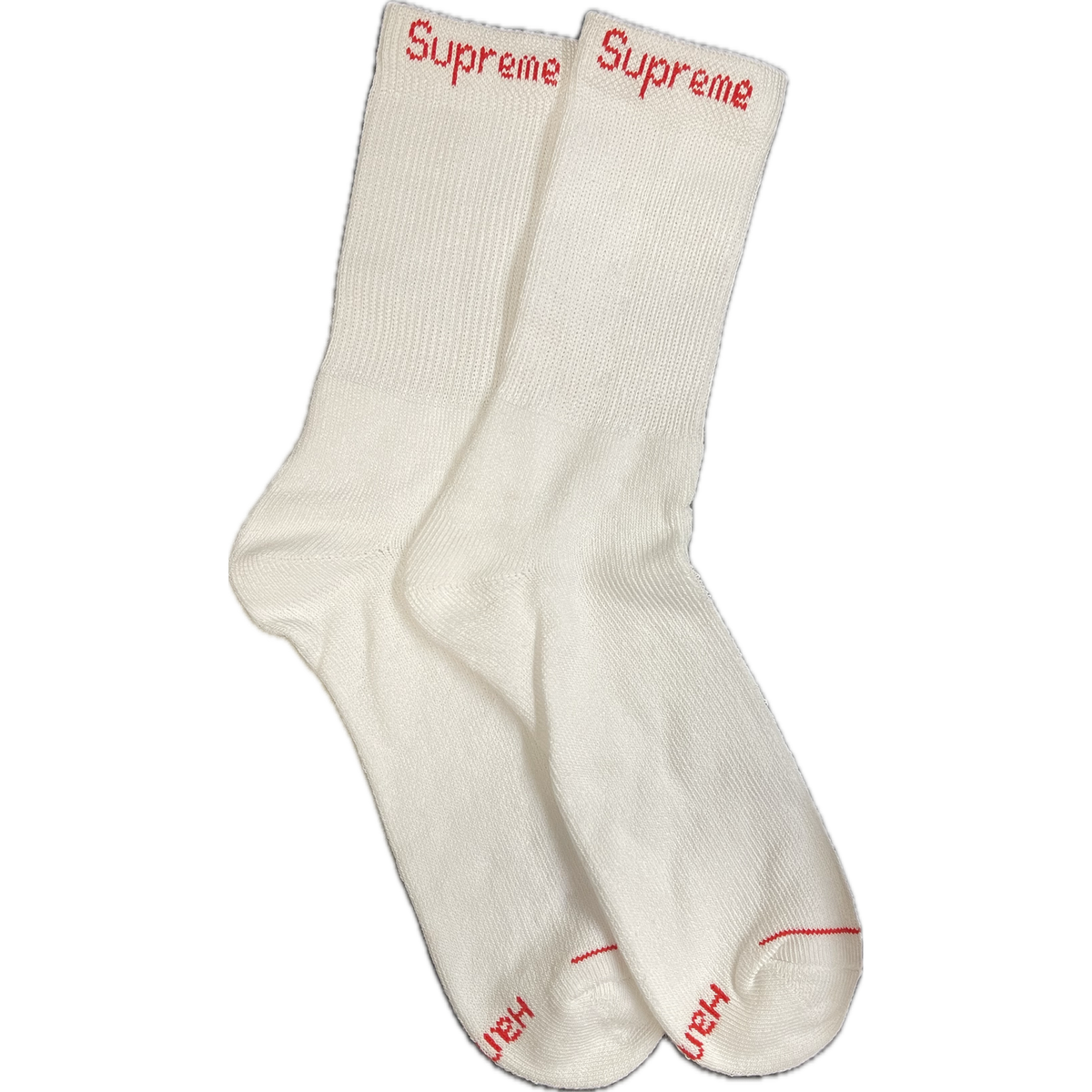 Supreme Hanes Crew Socks White