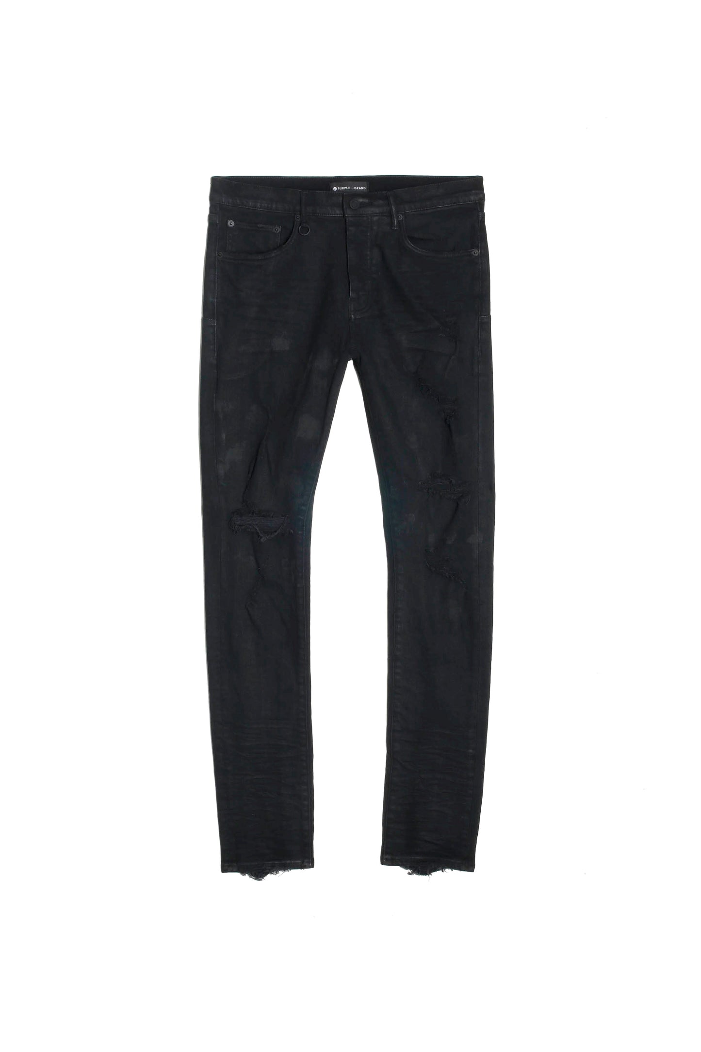 Purple Brand Black Oil Spill Jeans