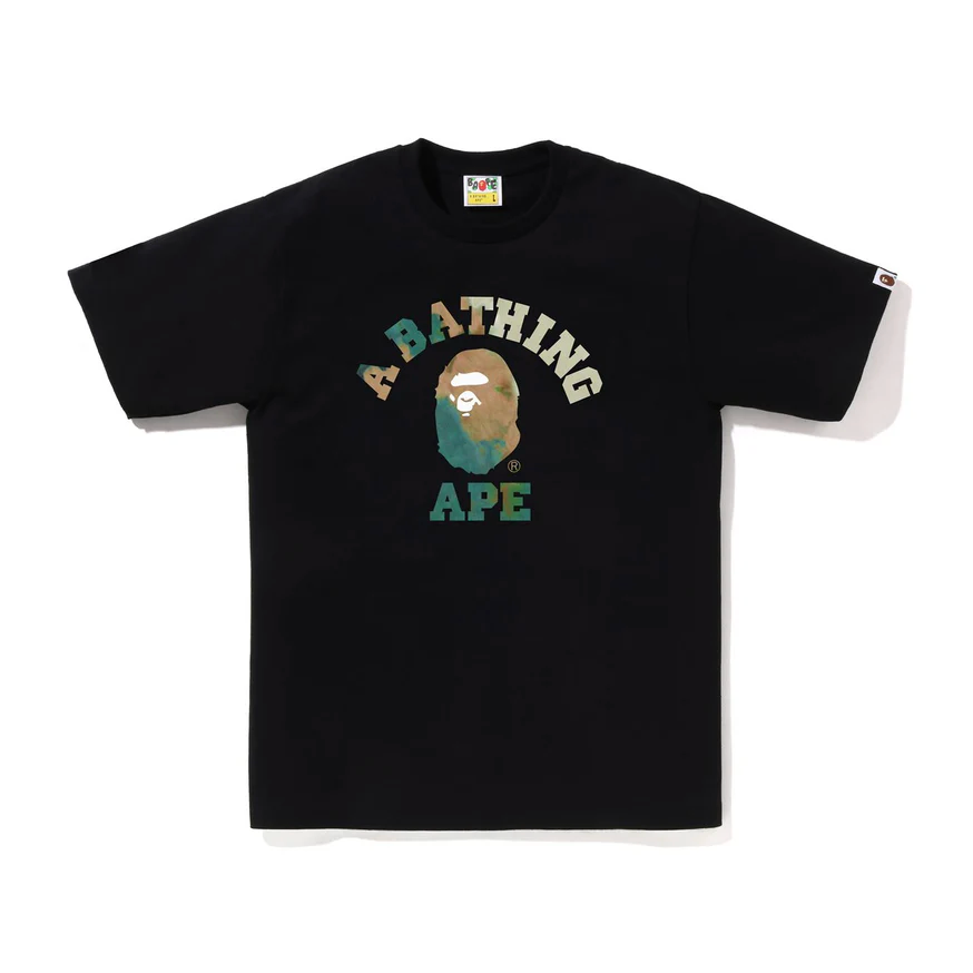 BAPE College Tee Tie Dye Green