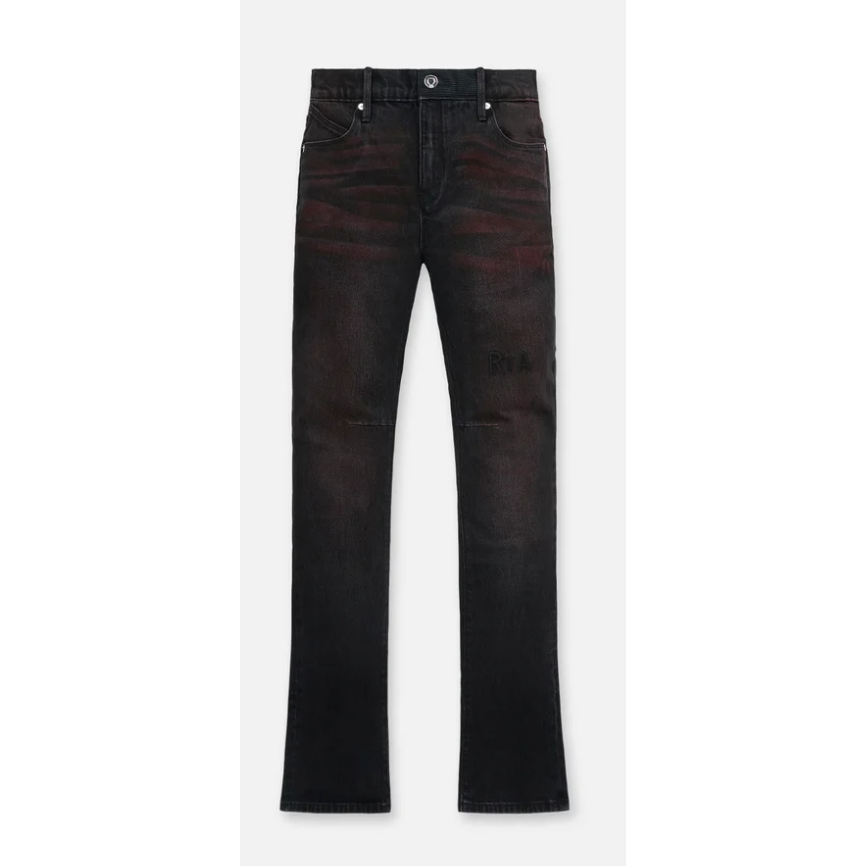 RTA Denis Black Red Glow Jeans