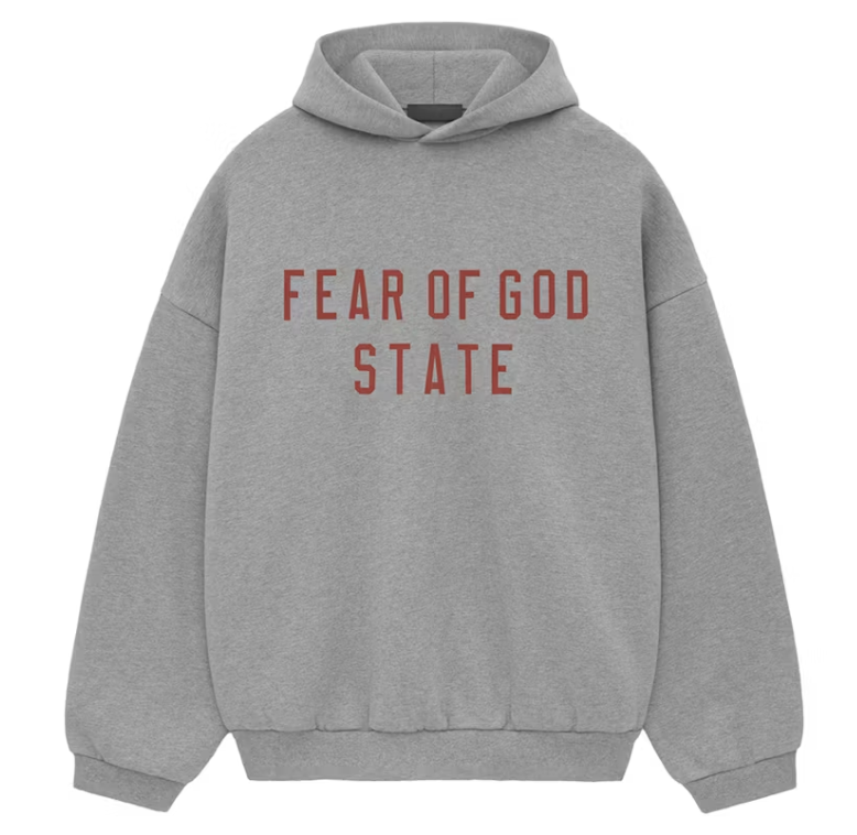 Fear of God Essentials Fleece Hoodie Grey Red
