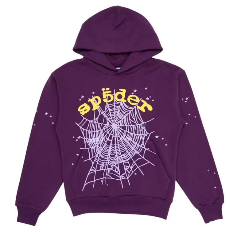 Sp5der Star OG Web V2 Hoodie Purple