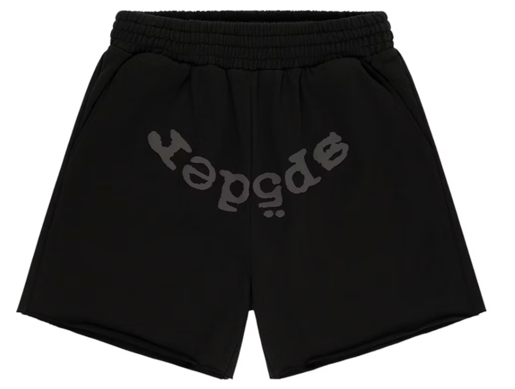 Sp5der OG Web V2 Phantom Sweatshort Black