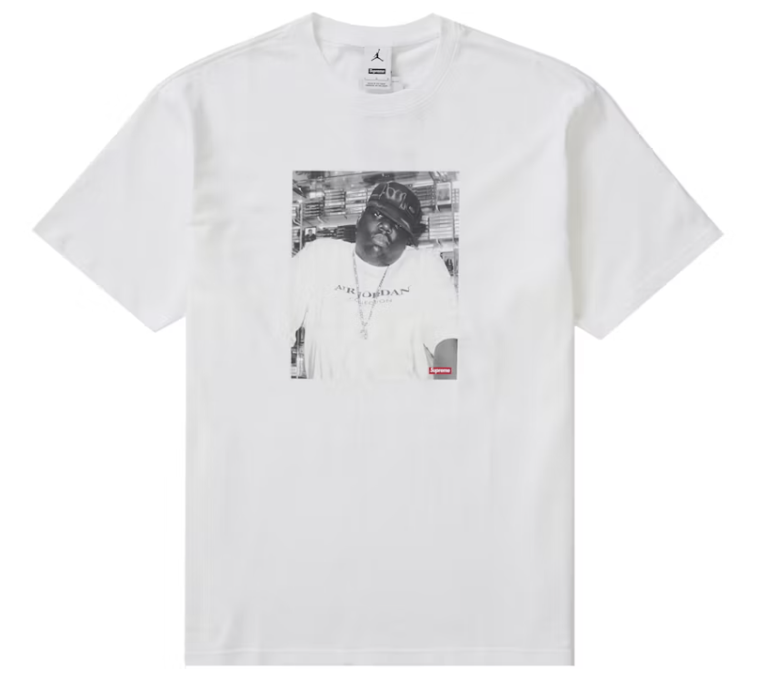 Supreme Jordan Biggie S/S Top White