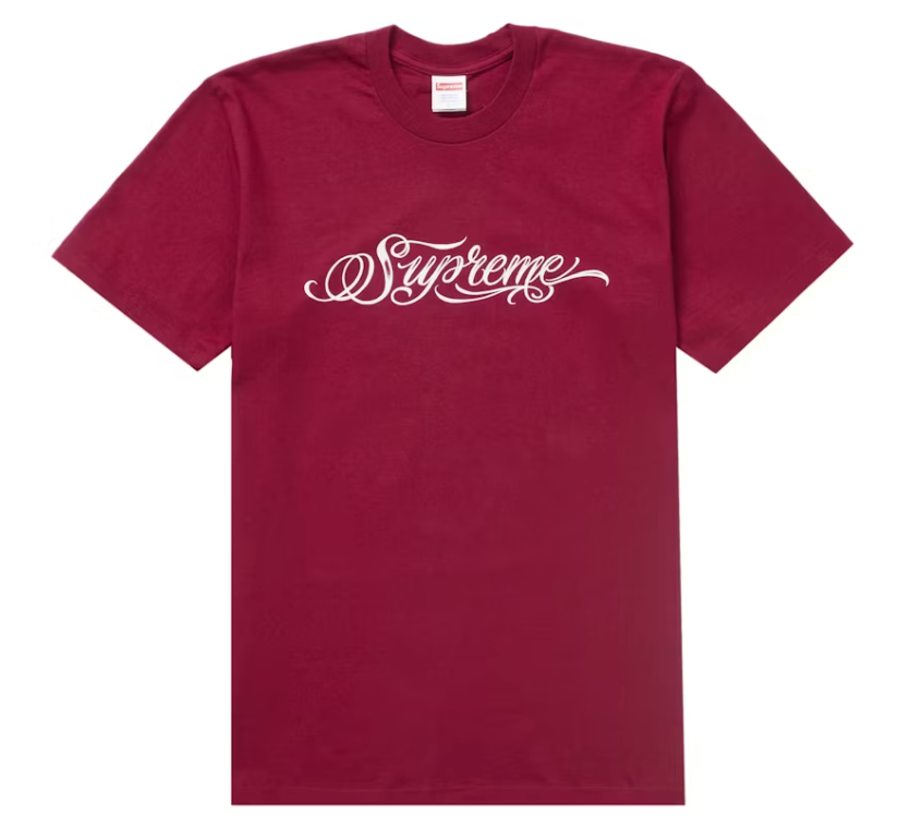 Supreme Script Tee Cardinal