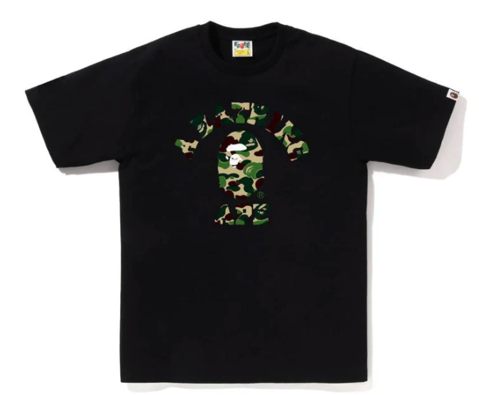 BAPE 1st Camo College Tee Black Green