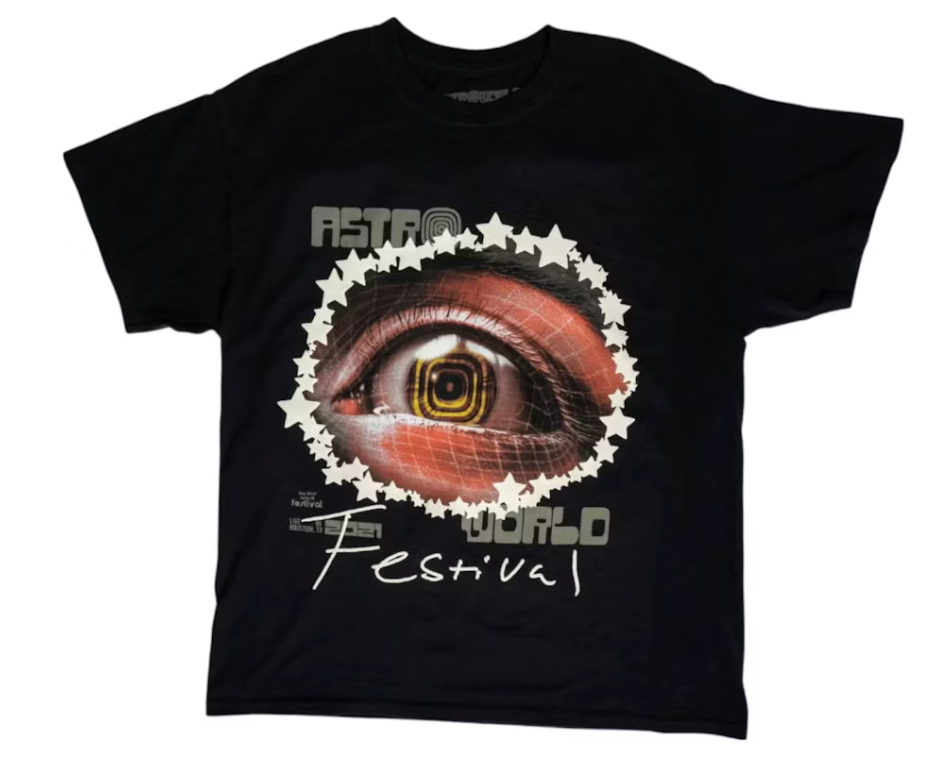 Travis Scott Starry Eyed Tee Black