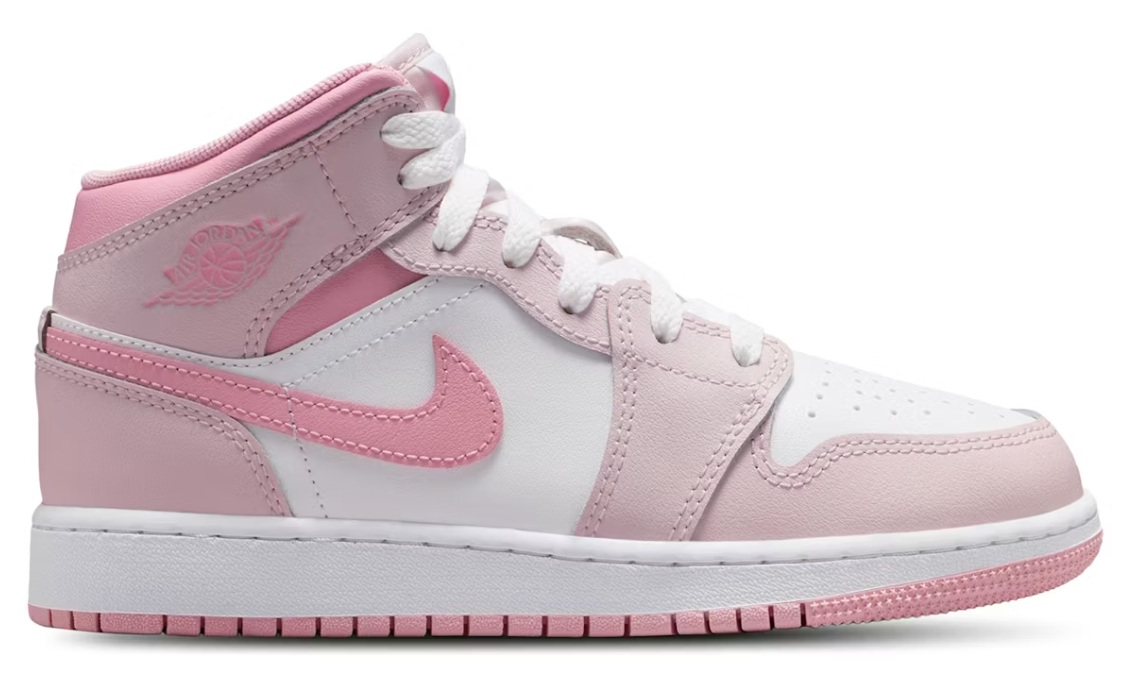 Jordan 1 Mid Pearl Pink White (GS)