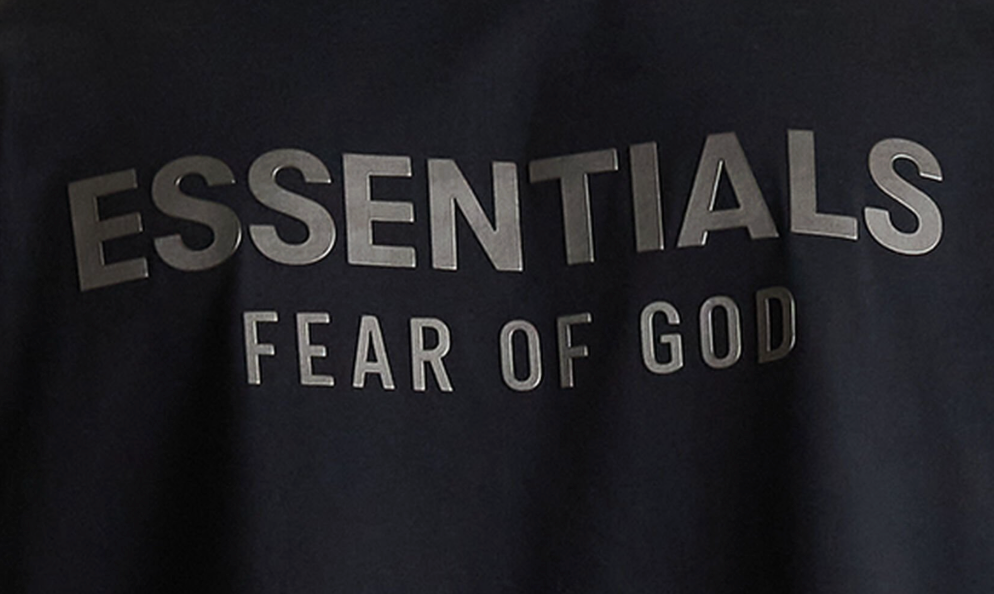 Fear of God Essentials Black Metallic Tee