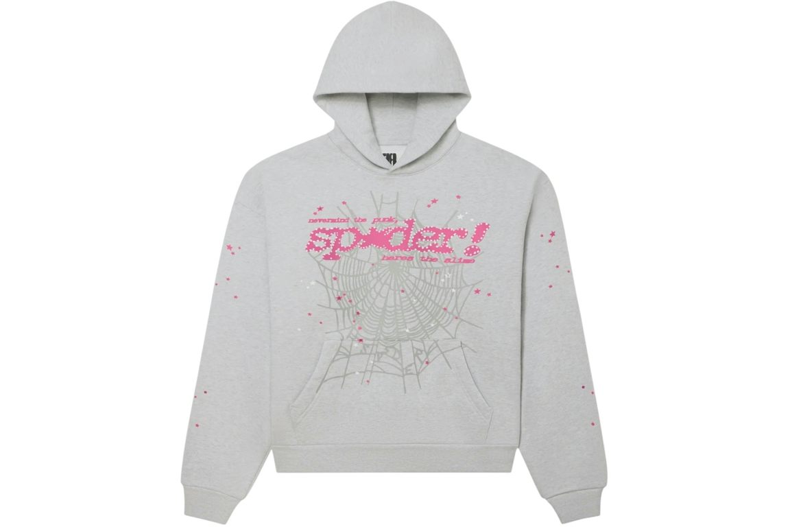 Sp5der Punk V2 Hoodie Heather Grey