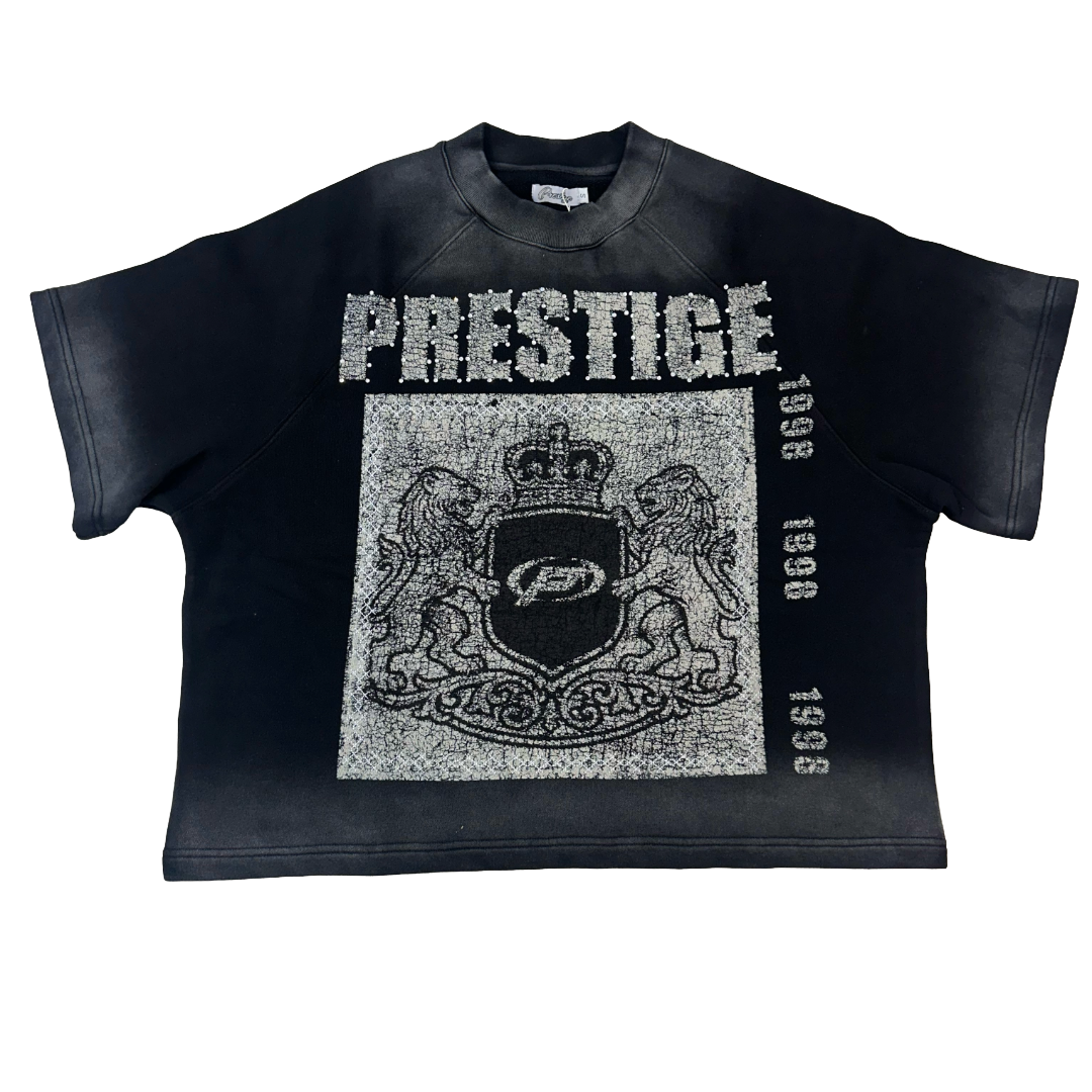 Prestige Co. Rhinestone Royalty Tee Black