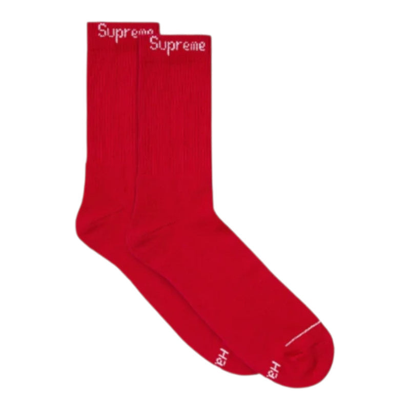 Supreme Hanes Crew Socks Red
