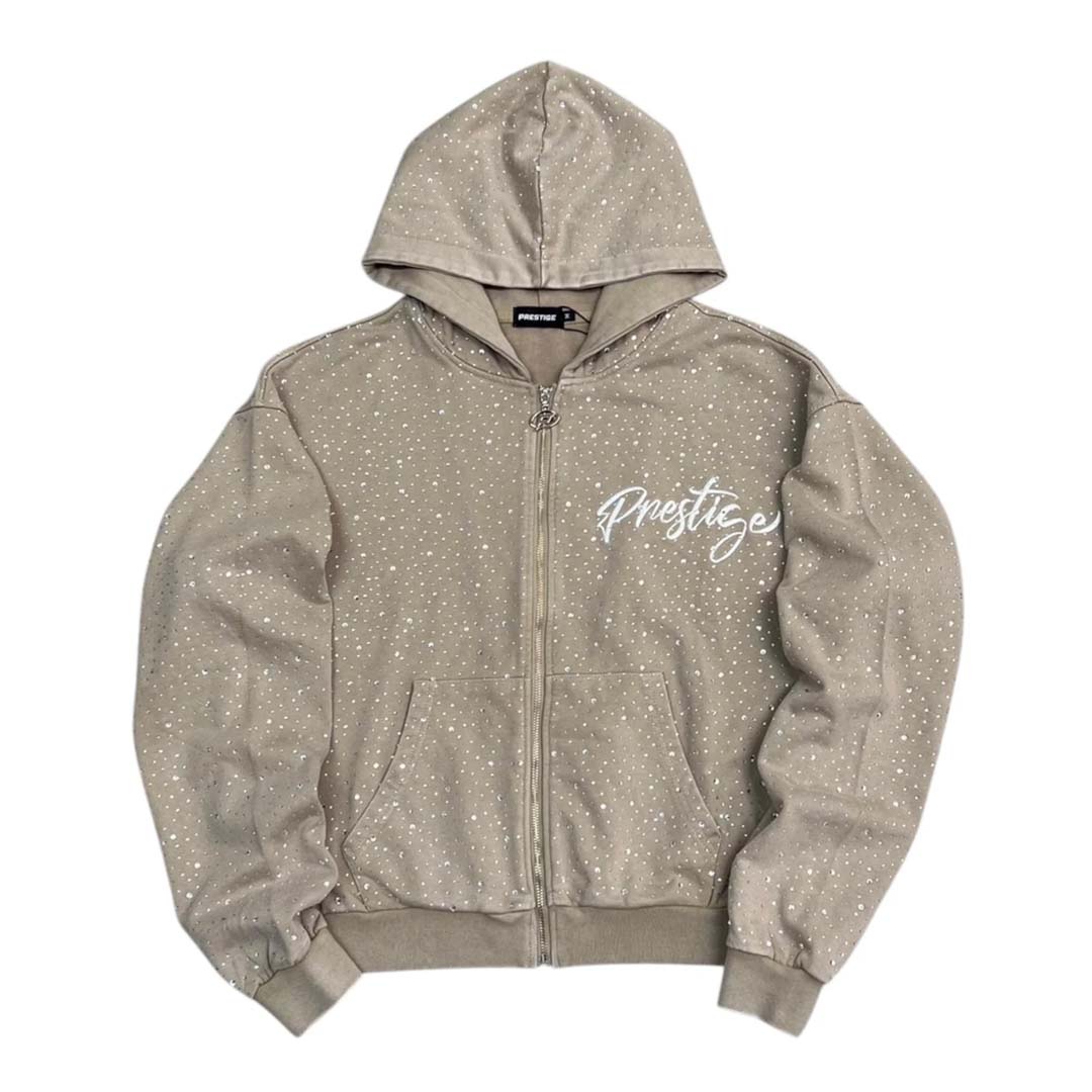 Prestige Co. Diamond Hoodie Tan