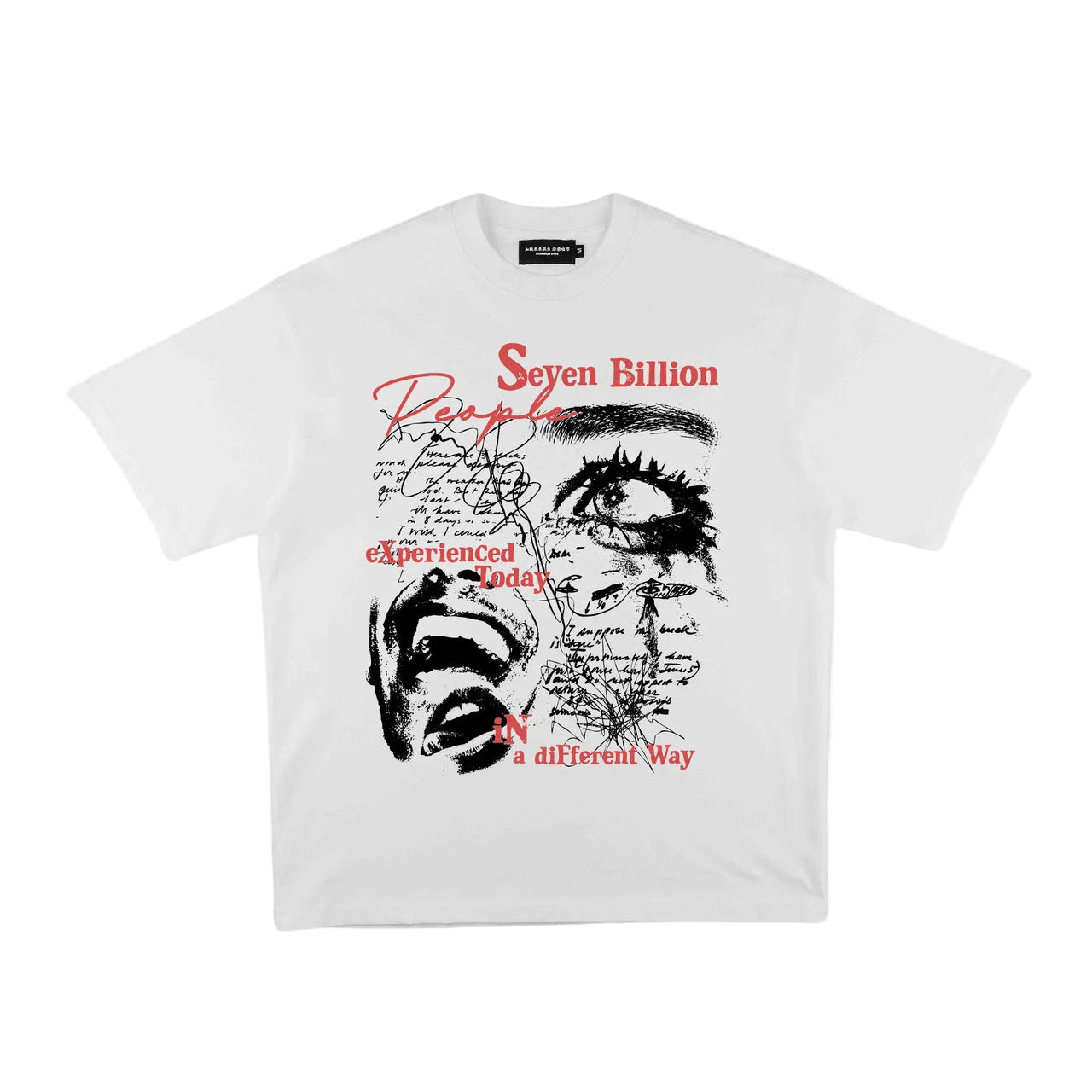 Compliments Seven Billion People Tee White