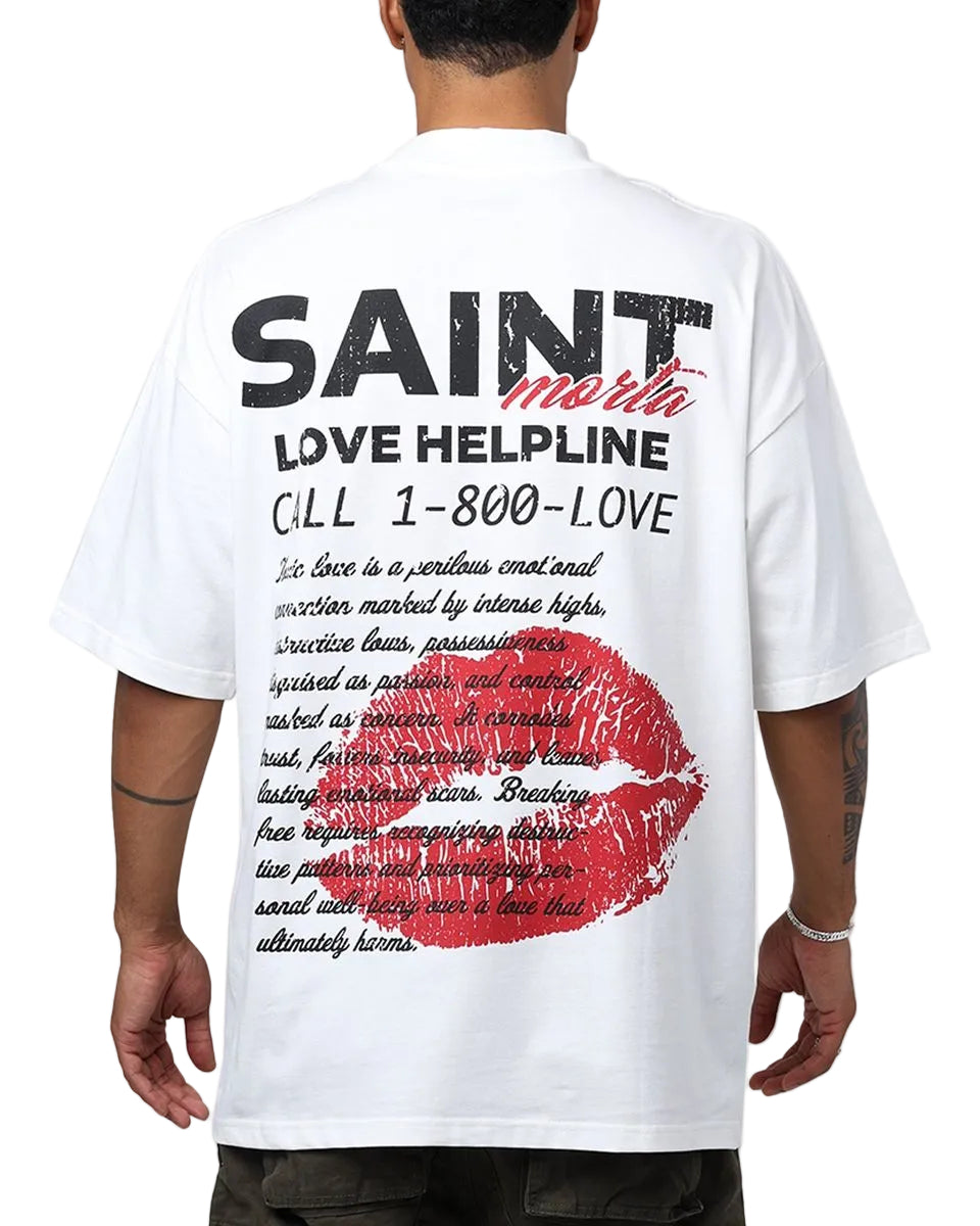 Saint Morta Love Helpline Tee White