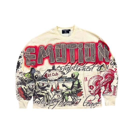 Mixed Emotion Art Club Long Sleeve Tee Cream