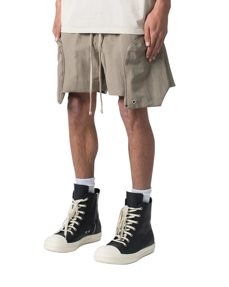 MNML LA Front Pocket Geo Shorts Light Olive