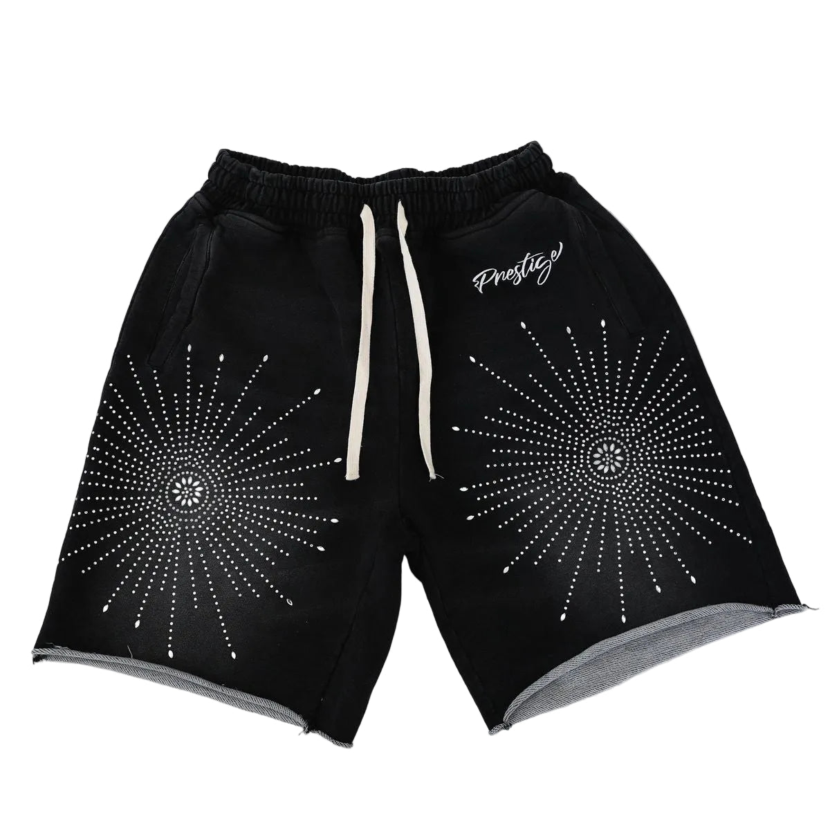 Prestige Co. Star Rhinestone Shorts Black