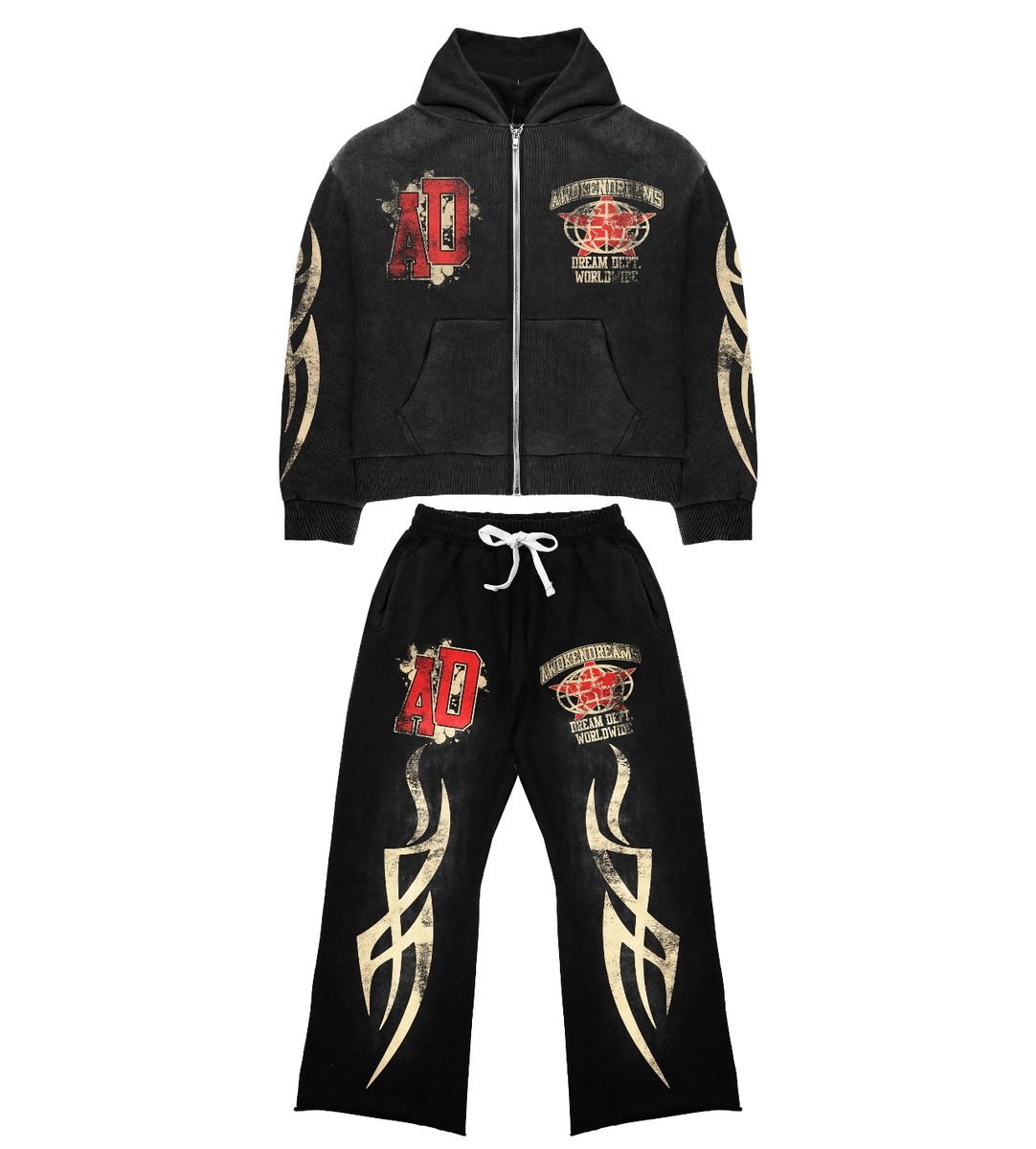 Awoken Dreams Black Varsity Sweatsuit