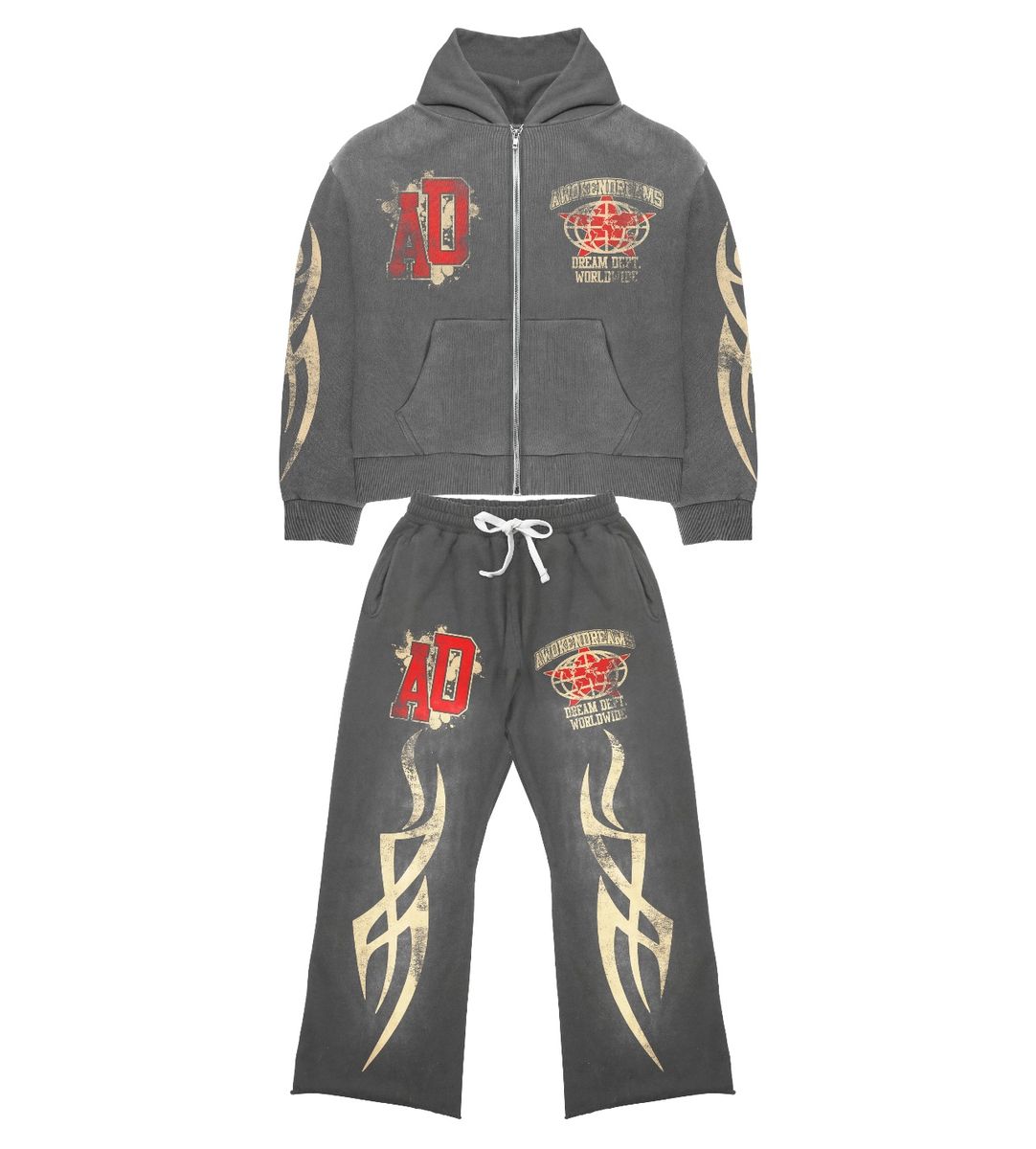 Awoken Dreams Grey Varsity Sweatsuit