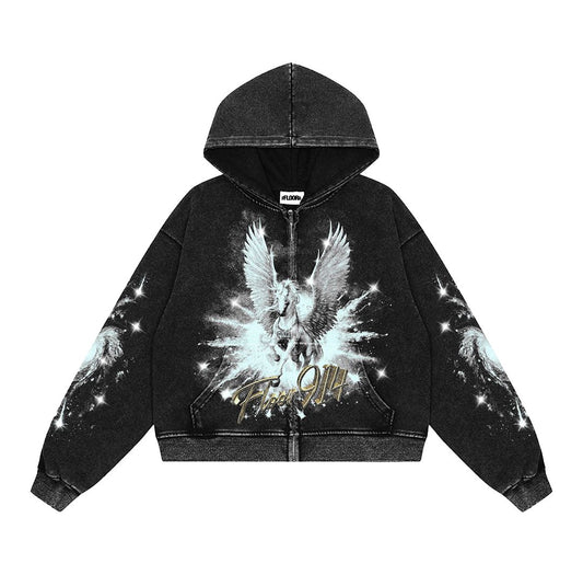 FLOOR914 Pegasus Zip-Up Hoodie