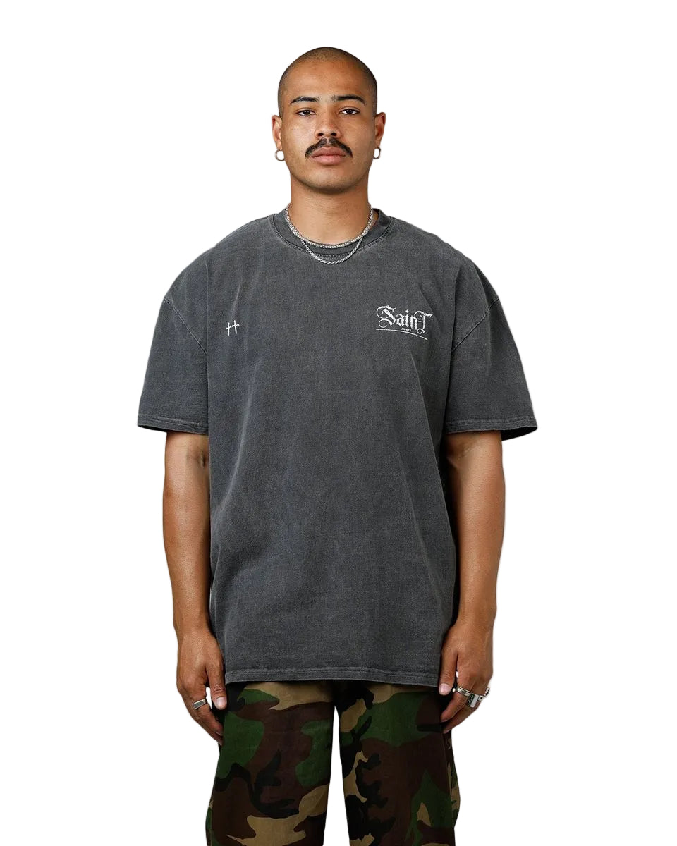 Saint Morta Candle Lit Tee Black Wash