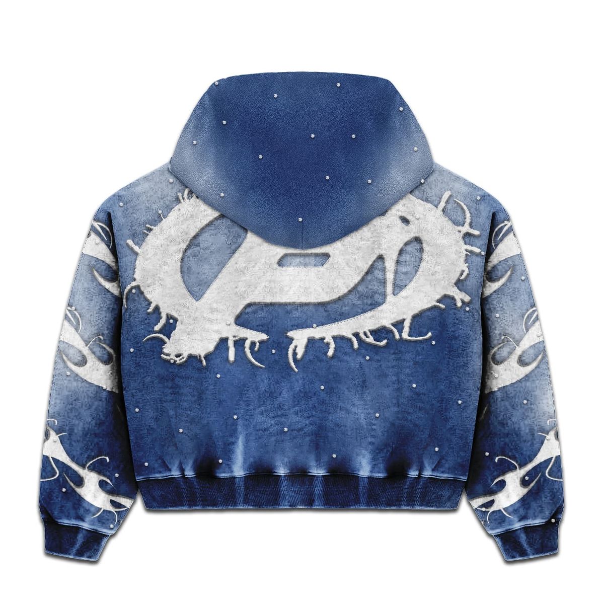 Prestige Co. Flames Hoodie Blue