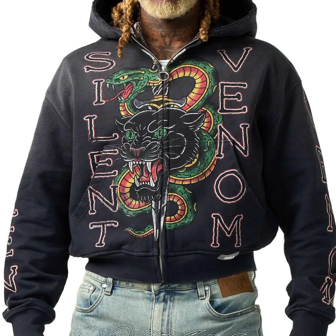 DUAA Snake Zip Up Hoodie