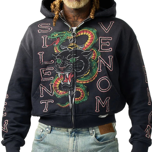 DUAA Snake Zip Up Hoodie