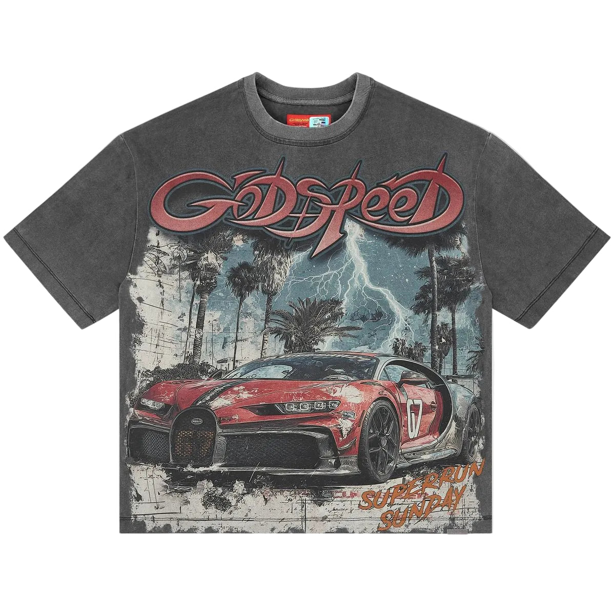 Godspeed Gatti Miami Superrun Tee Grey Wash
