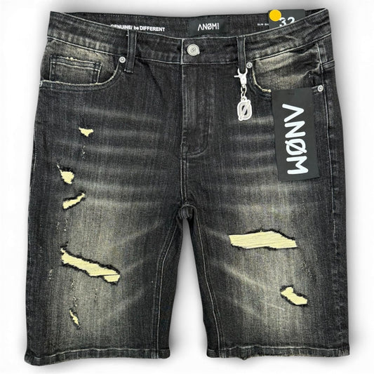 ANOM Striker Denim Shorts Vintage Black