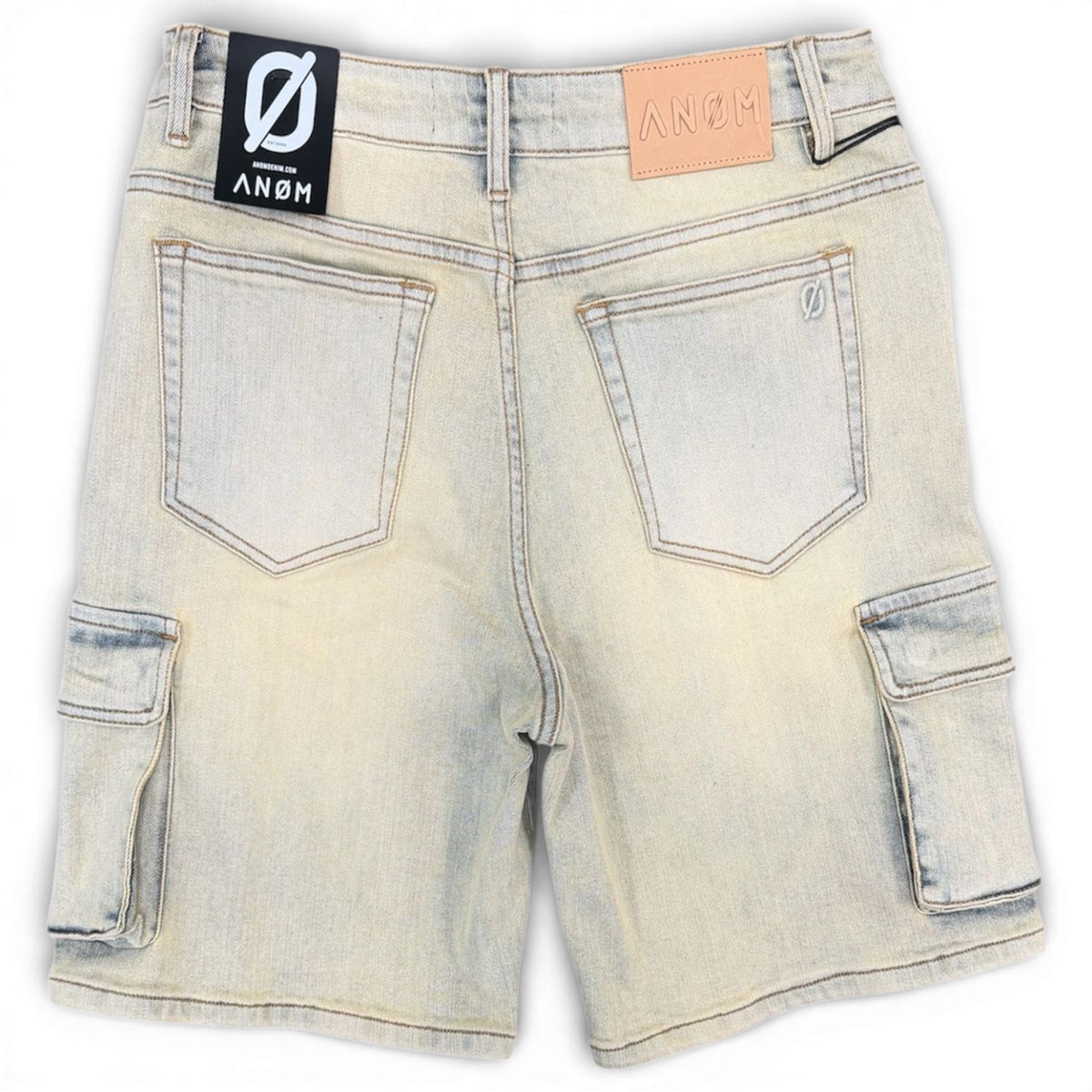 ANOM Yazan Denim Shorts Light Vintage Blue