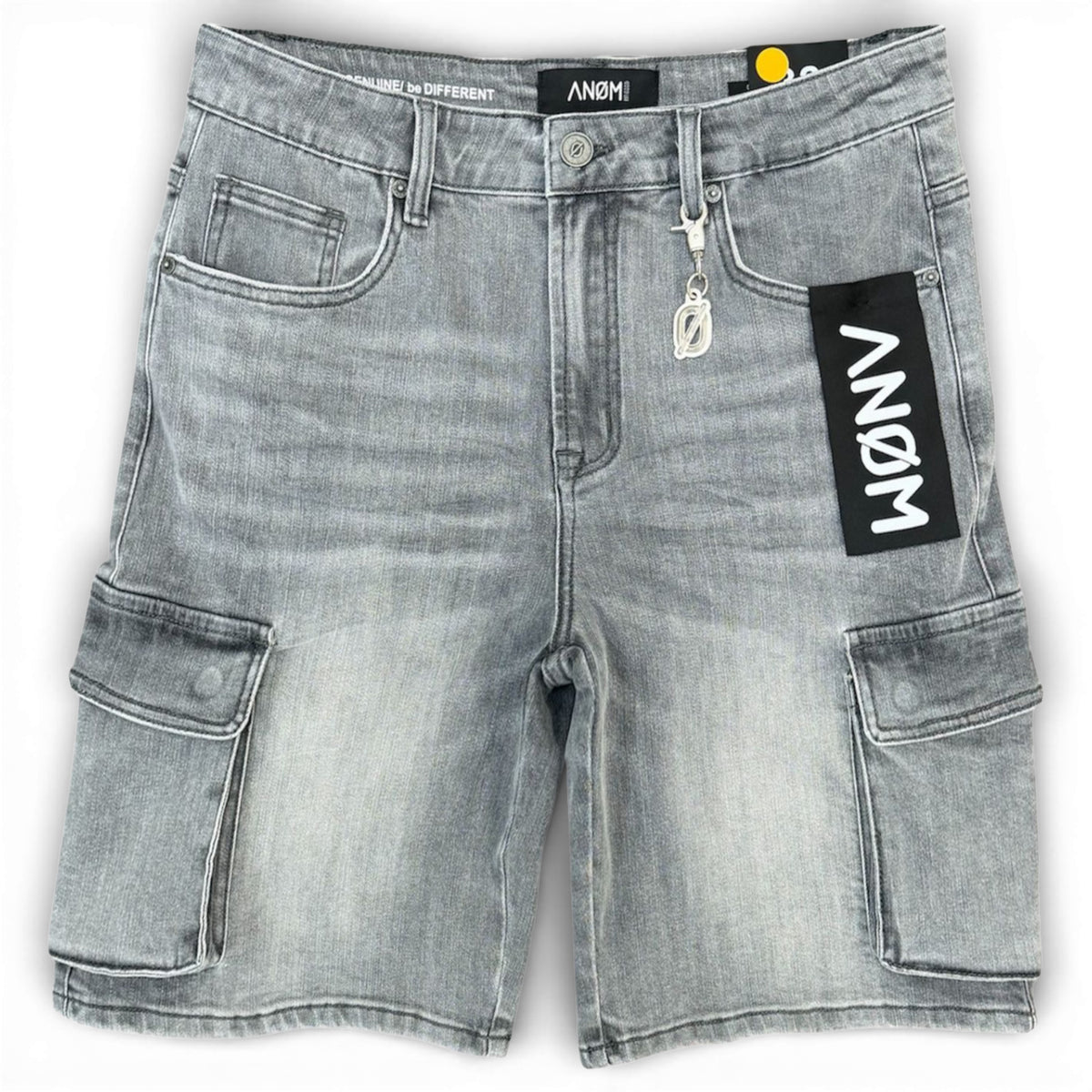 ANOM Yazan Denim Shorts Light Grey Wash