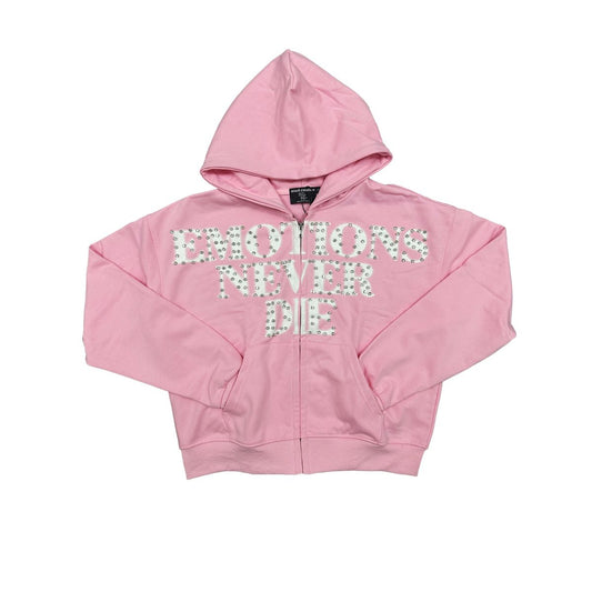 Mixed Emotion Pink Emotions Never Die Zip Up Hoodie