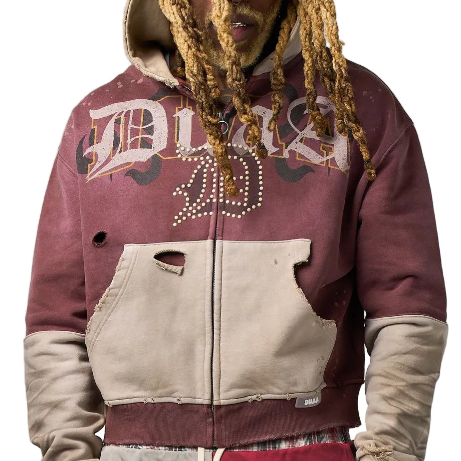 DUAA Fig Zip Up Hoodie