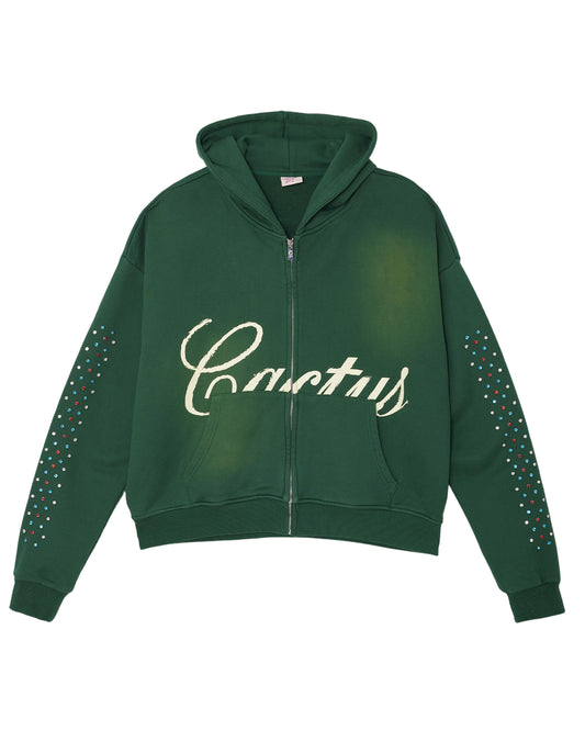 AZVA Hidden Crystal Hoodie Green