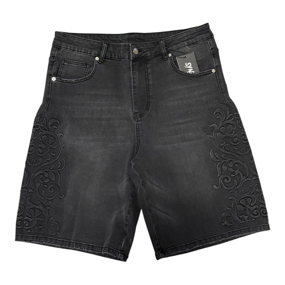 Syndicate Legacy Denim Shorts Black Wash